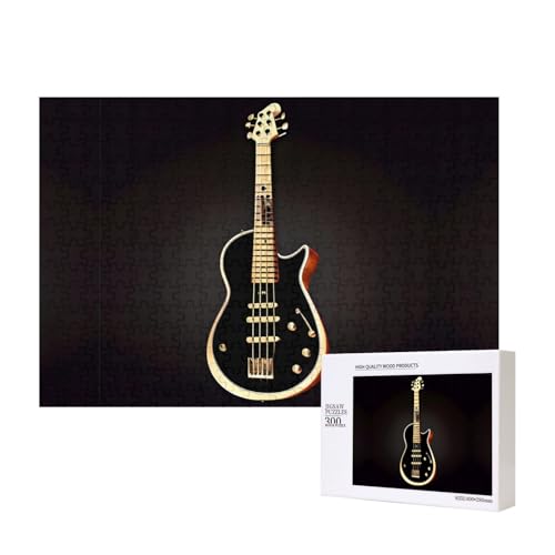 Phayah Schwarze Gitarren-Puzzle, 300 Teile, für Puzzle, Holzpuzzle für Familie, Freunde, Heimdekoration, Wandkunst, 15,7 x 27,9 cm Phayah Schwarze Gitarren-Puzzle, 300 Teile, für Puzzle, Holzpuzzle für Familie, Freunde, Heimdekoration, Wandkunst, 15,7 x 27,9 cm von PHAYAH