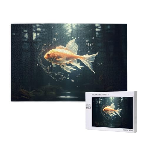 Phayah Schwimmfisch-Puzzles für Erwachsene, 1000 Teile, Heimdekoration, Geburtstagsparty für Männer und Frauen, 29,5 x 50 cm Phayah Schwimmfisch-Puzzles für Erwachsene, 1000 Teile, Heimdekoration, Geburtstagsparty für Männer und Frauen, 29,5 x 50 cm von PHAYAH