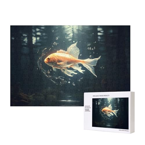Phayah Schwimmfisch-Puzzles für Erwachsene, 300 Teile, Heimdekoration, Geburtstagsparty für Männer und Frauen, 40 x 27,9 cm von PHAYAH