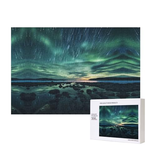 Phayah Sea Under The Aurora Borealis Puzzle, 300 Teile für Puzzle, Holzpuzzle für Familie, Freunde, Heimdekoration, Wandkunst, 39 x 27 cm Phayah Sea Under The Aurora Borealis Puzzle, 300 Teile für Puzzle, Holzpuzzle für Familie, Freunde, Heimdekoration, Wandkunst, 39 x 27 cm von PHAYAH