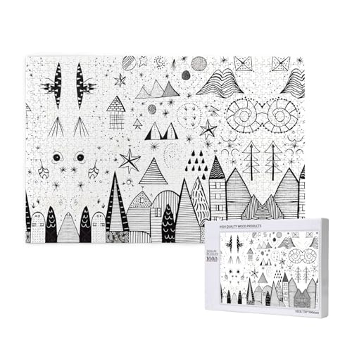 Phayah Skizzenbuch-Puzzle, 1000 Teile, für Puzzle, Holzpuzzle für Familie, Freunde, Heimdekoration, Wandkunst, 75 x 50 cm Phayah Skizzenbuch-Puzzle, 1000 Teile, für Puzzle, Holzpuzzle für Familie, Freunde, Heimdekoration, Wandkunst, 75 x 50 cm von PHAYAH