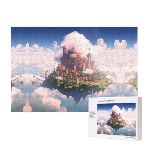 Phayah Sky City Puzzles für Puzzle, Holzpuzzle für Familie, Freunde, Heimdekoration, Wandkunst, 300 Teile von PHAYAH