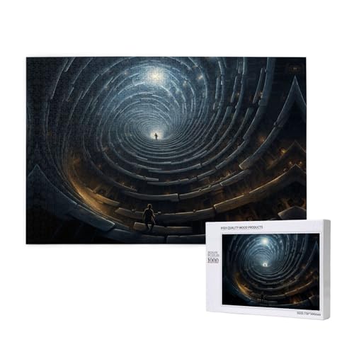 Phayah Spiral Into Infinity Puzzle, 1000 Teile für Puzzle, Holzpuzzle für Familie, Freunde, Heimdekoration, Wandkunst, 75 x 50 cm Phayah Spiral Into Infinity Puzzle, 1000 Teile für Puzzle, Holzpuzzle für Familie, Freunde, Heimdekoration, Wandkunst, 75 x 50 cm von PHAYAH