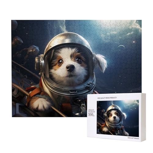 Phayah Star Puppies Puzzles 500 Teile für Puzzle, Holzpuzzle für Familie, Freunde, Heimdekoration, Wandkunst, 500 x 38 cm von PHAYAH