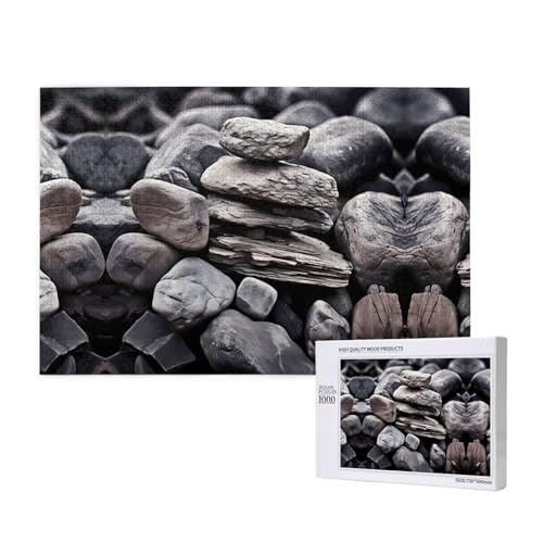 Phayah Steingarten-Puzzle, 1000 Teile für Puzzle, Holzpuzzle für Familie, Freunde, Heimdekoration, Wandkunst, 75 x 50 cm Phayah Steingarten-Puzzle, 1000 Teile für Puzzle, Holzpuzzle für Familie, Freunde, Heimdekoration, Wandkunst, 75 x 50 cm von PHAYAH