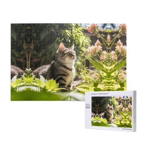 Phayah Stilvolle Katzenpuzzle für Erwachsene, 1000 Stück, Heimdekoration, Geburtstagsparty für Männer und Frauen, 75 x 50 cm Phayah Stilvolle Katzenpuzzle für Erwachsene, 1000 Stück, Heimdekoration, Geburtstagsparty für Männer und Frauen, 75 x 50 cm von PHAYAH