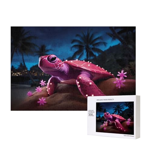 Phayah Strandschildkröten-Muster, Puzzle, einzigartiges Puzzle, Wandkunst, Bild für Heimdekoration, 300 Stück von PHAYAH