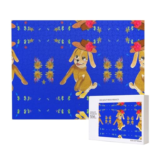 Phayah Tanzende Cartoon-Hundepuzzles für Erwachsene, 500 Teile, Kinderspielzeug, Intelligenzentwicklungsspielzeug, 20,4 x 38,1 cm Phayah Tanzende Cartoon-Hundepuzzles für Erwachsene, 500 Teile, Kinderspielzeug, Intelligenzentwicklungsspielzeug, 20,4 x 38,1 cm von PHAYAH