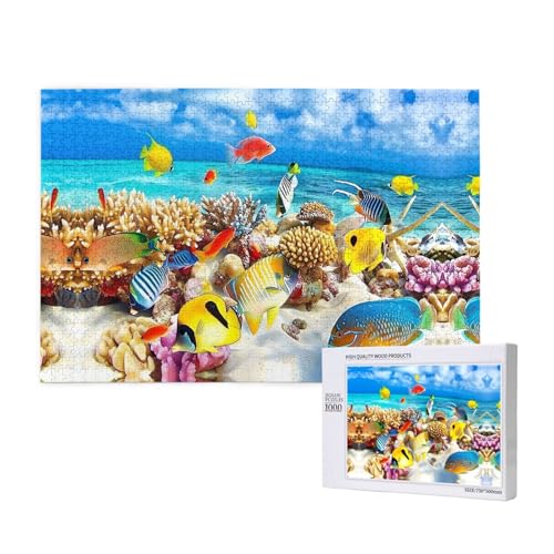 Phayah Tauchende Bluebird-Puzzles für Erwachsene, 1000 Teile, Heimdekoration, Geburtstagsparty für Männer und Frauen, 29,5 x 50 cm von PHAYAH