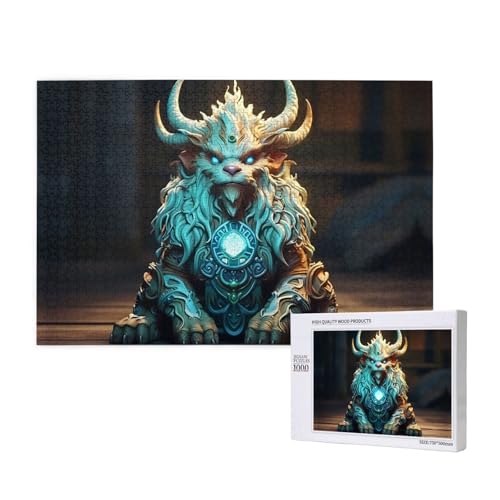 Phayah The Bearded Cow Puzzle For Adults 1000 Pieces.Home Decor Birthday Party For Men Women 29.5 X 50.0 cm von PHAYAH