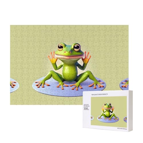 Phayah The Funny Frog Doing Yoga-Puzzle für Erwachsene, 300 Teile, Heimdekoration, Geburtstagsparty für Männer und Frauen, 40 x 27 cm Phayah The Funny Frog Doing Yoga-Puzzle für Erwachsene, 300 Teile, Heimdekoration, Geburtstagsparty für Männer und Frauen, 40 x 27 cm von PHAYAH