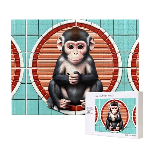Phayah The Silent Monkey Puzzle für Erwachsene, 500 Teile, Heimdekoration, Geburtstagsparty für Männer und Frauen, 20,4 x 38,1 cm Phayah The Silent Monkey Puzzle für Erwachsene, 500 Teile, Heimdekoration, Geburtstagsparty für Männer und Frauen, 20,4 x 38,1 cm von PHAYAH