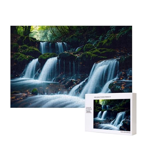 Phayah Tolles Wasserfall-Muster, Puzzle, einzigartiges Puzzle, Wandkunst, Bild für Heimdekoration, 300 Stück von PHAYAH