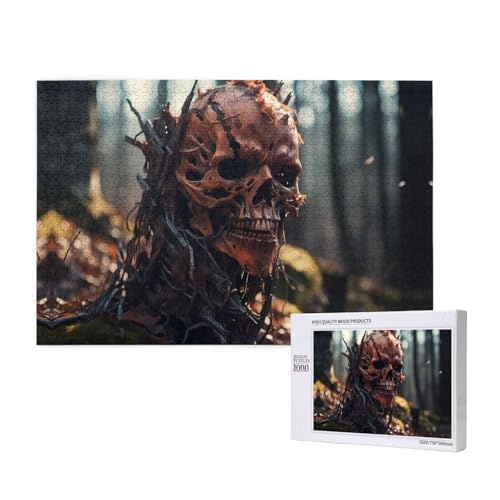 Phayah Totenkopf-Puzzle für Erwachsene, 1000 Teile, Heimdekoration, Geburtstagsparty, für Männer und Frauen, 29,5 x 50 cm Phayah Totenkopf-Puzzle für Erwachsene, 1000 Teile, Heimdekoration, Geburtstagsparty, für Männer und Frauen, 29,5 x 50 cm von PHAYAH
