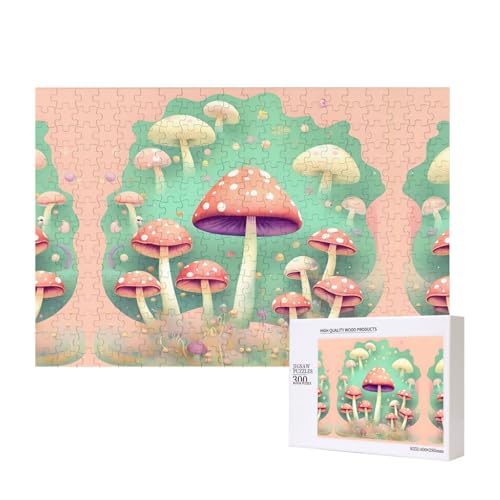 Phayah Traumpilz-Puzzle, 300 Teile für Puzzle, Holzpuzzle für Familie, Freunde, Heimdekoration, Wandkunst, 15,7 x 27,9 cm von PHAYAH