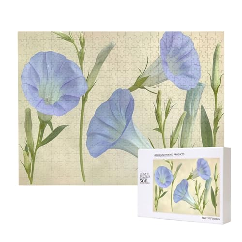 Phayah Trompeten-Blumen-Puzzle, 500 Teile, für Puzzle, Holzpuzzle für Familie, Freunde, Heimdekoration, Wandkunst, 50 x 38 cm Phayah Trompeten-Blumen-Puzzle, 500 Teile, für Puzzle, Holzpuzzle für Familie, Freunde, Heimdekoration, Wandkunst, 50 x 38 cm von PHAYAH