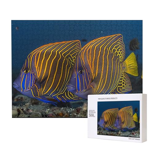 Phayah Tropische Fisch-Puzzle, 500 Teile, für Puzzle, Holzpuzzle für Familie, Freunde, Heimdekoration, Wandkunst, 50 x 38 cm Phayah Tropische Fisch-Puzzle, 500 Teile, für Puzzle, Holzpuzzle für Familie, Freunde, Heimdekoration, Wandkunst, 50 x 38 cm von PHAYAH