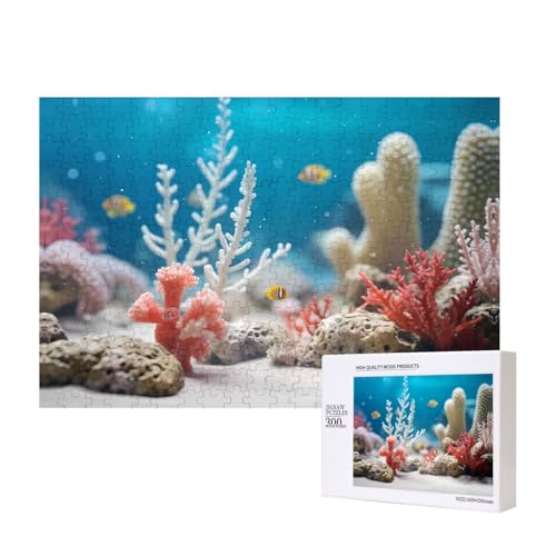 Phayah Tropische Korallenfisch-Puzzle, 300 Teile, für Puzzle, Holzpuzzle für Familie, Freunde, Heimdekoration, Wandkunst, 39 x 27 cm Phayah Tropische Korallenfisch-Puzzle, 300 Teile, für Puzzle, Holzpuzzle für Familie, Freunde, Heimdekoration, Wandkunst, 39 x 27 cm von PHAYAH
