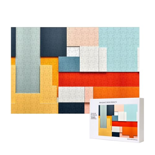 Phayah Unregelmäßige Farbblock-Puzzle, 300 Teile, für Puzzle, Holzpuzzle für Familie, Freunde, Heimdekoration, Wandkunst, 39,9 x 27,9 cm Phayah Unregelmäßige Farbblock-Puzzle, 300 Teile, für Puzzle, Holzpuzzle für Familie, Freunde, Heimdekoration, Wandkunst, 39,9 x 27,9 cm von PHAYAH