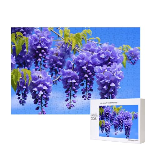 Phayah Violettes Taglilien-Muster, Puzzle, einzigartiges Puzzle, Wandkunst, Bild für Heimdekoration, 300 Stück von PHAYAH