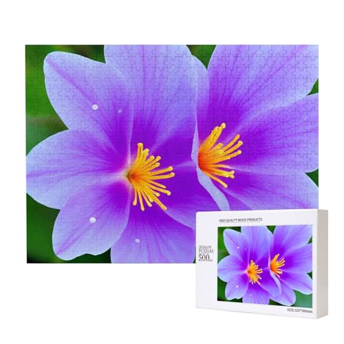 Phayah Violettes Viburnum-Puzzle, 500 Teile, für Puzzle, Holzpuzzle für Familie, Freunde, Heimdekoration, Wandkunst, 50 x 38 cm Phayah Violettes Viburnum-Puzzle, 500 Teile, für Puzzle, Holzpuzzle für Familie, Freunde, Heimdekoration, Wandkunst, 50 x 38 cm von PHAYAH