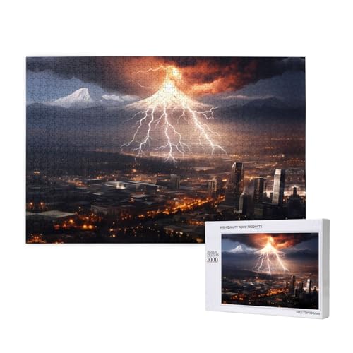 Phayah Vulkan-Puzzle für Erwachsene, 1000 Teile, Heimdekoration, Geburtstagsparty, für Männer und Frauen, 29,5 x 50 cm Phayah Vulkan-Puzzle für Erwachsene, 1000 Teile, Heimdekoration, Geburtstagsparty, für Männer und Frauen, 29,5 x 50 cm von PHAYAH