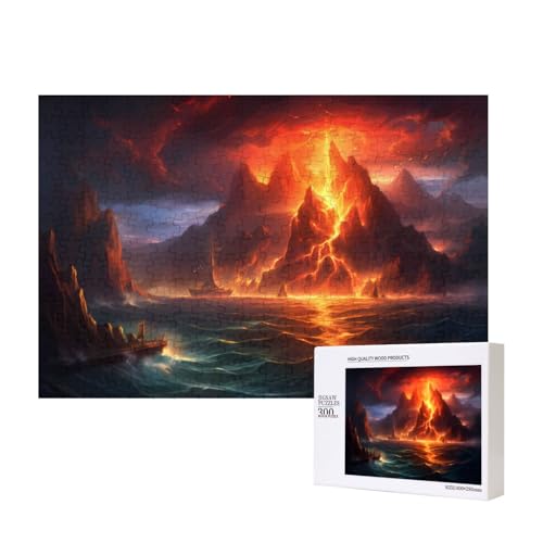 Phayah Vulkanausbruch-Puzzles für Erwachsene, 300 Teile, Heimdekoration, Geburtstagsparty für Männer und Frauen, 40 x 27,9 cm Phayah Vulkanausbruch-Puzzles für Erwachsene, 300 Teile, Heimdekoration, Geburtstagsparty für Männer und Frauen, 40 x 27,9 cm von PHAYAH