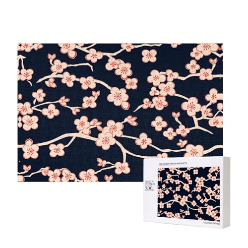 Phayah Wachsende Pflaumenblüten-Puzzles für Erwachsene, 300 Teile, Heimdekoration, Geburtstagsparty für Männer und Frauen, 40 x 27,9 cm von PHAYAH