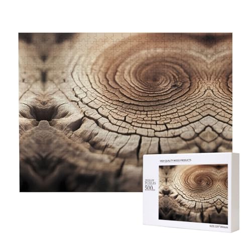 Phayah Wachstumsring-Puzzle, 500 Teile, für Puzzle, Holzpuzzle für Familie, Freunde, Heimdekoration, Wandkunst, 500 x 38 cm von PHAYAH