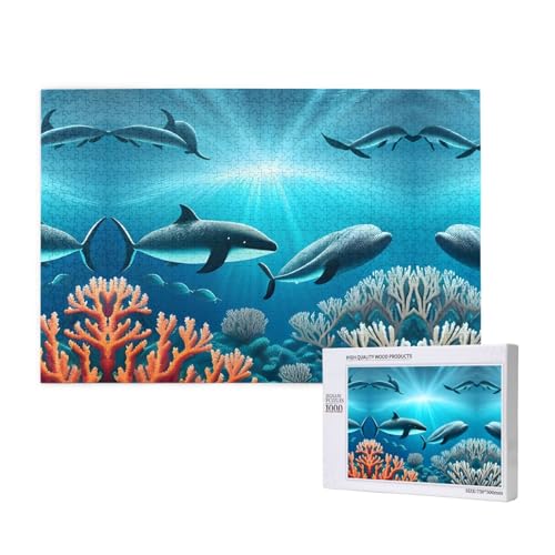 Phayah Wale unter dem Meer Puzzle für Erwachsene, 1000 Teile, Heimdekoration, Geburtstagsparty für Männer und Frauen, 29,5 x 50 cm Phayah Wale unter dem Meer Puzzle für Erwachsene, 1000 Teile, Heimdekoration, Geburtstagsparty für Männer und Frauen, 29,5 x 50 cm von PHAYAH