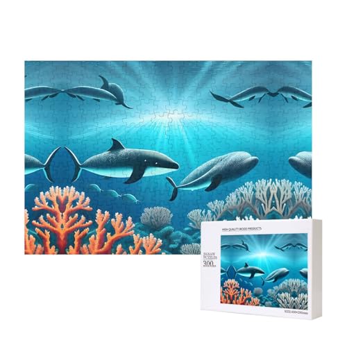 Phayah Wale unter dem Meer Puzzles 300 Teile für Puzzle, Holzpuzzle für Familie, Freunde, Heimdekoration, Wandkunst, 15,7 x 27,9 cm Phayah Wale unter dem Meer Puzzles 300 Teile für Puzzle, Holzpuzzle für Familie, Freunde, Heimdekoration, Wandkunst, 15,7 x 27,9 cm von PHAYAH