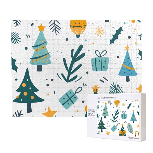 Phayah Weihnachtsbaum-Puzzles für Erwachsene, 500 Teile, Kinderspielzeug, Intelligenzentwicklungsspielzeug, 20,4 x 38,1 cm Phayah Weihnachtsbaum-Puzzles für Erwachsene, 500 Teile, Kinderspielzeug, Intelligenzentwicklungsspielzeug, 20,4 x 38,1 cm von PHAYAH