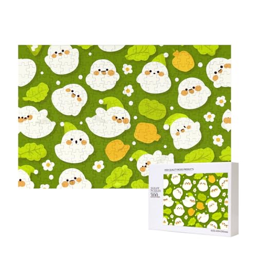 Phayah Weihnachtsmütze Schneemann Puzzles für Erwachsene 300 Stück Kinder Intelligenz Entwicklung Spielzeug 15,7 x 27,9 cm von PHAYAH