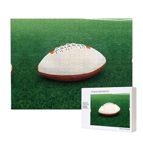 Phayah Weißes Rugbyball-Puzzle für Erwachsene, 500 Teile, Heimdekoration, Geburtstagsparty für Männer und Frauen, 20,4 x 38,1 cm Phayah Weißes Rugbyball-Puzzle für Erwachsene, 500 Teile, Heimdekoration, Geburtstagsparty für Männer und Frauen, 20,4 x 38,1 cm von PHAYAH