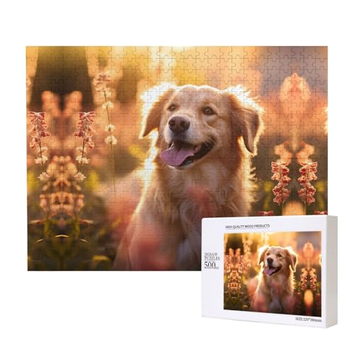 Phayah Welpen-Puzzle, 500 Teile für Puzzle, Holzpuzzle für Familie, Freunde, Heimdekoration, Wandkunst, 50 x 38 cm Phayah Welpen-Puzzle, 500 Teile für Puzzle, Holzpuzzle für Familie, Freunde, Heimdekoration, Wandkunst, 50 x 38 cm von PHAYAH