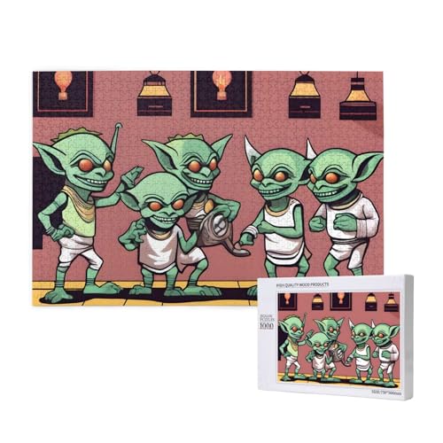 Phayah Wichtel-Show-Puzzle, 1000 Teile für Puzzle, Holzpuzzle für Familie, Freunde, Heimdekoration, Wandkunst, 29,5 x 50 cm Phayah Wichtel-Show-Puzzle, 1000 Teile für Puzzle, Holzpuzzle für Familie, Freunde, Heimdekoration, Wandkunst, 29,5 x 50 cm von PHAYAH