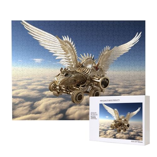 Phayah Wings Metallkutschen-Puzzles für Erwachsene, 500 Teile, Heimdekoration, Geburtstagsparty für Männer und Frauen, 50 x 38 cm Phayah Wings Metallkutschen-Puzzles für Erwachsene, 500 Teile, Heimdekoration, Geburtstagsparty für Männer und Frauen, 50 x 38 cm von PHAYAH