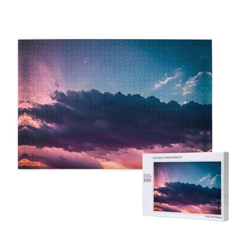 Phayah Wolken im Himmel, Puzzle, 1000 Teile, Holzpuzzle für Familie, Freunde, Heimdekoration, Wandkunst, 75 x 50 cm Phayah Wolken im Himmel, Puzzle, 1000 Teile, Holzpuzzle für Familie, Freunde, Heimdekoration, Wandkunst, 75 x 50 cm von PHAYAH