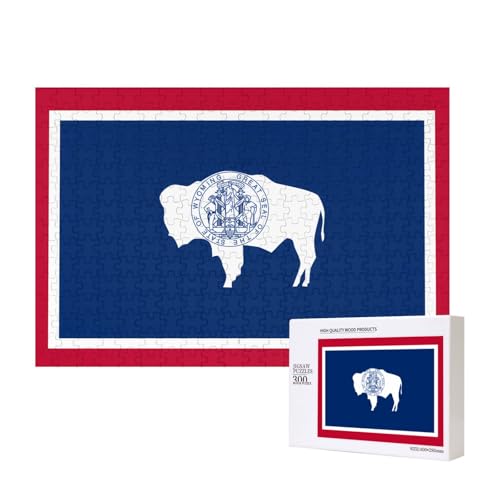 Phayah Wyoming Staatsflaggen-Puzzles für Erwachsene, 300 Teile, Heimdekoration, Geburtstagsparty für Männer und Frauen, 15,7 x 27,9 cm Phayah Wyoming Staatsflaggen-Puzzles für Erwachsene, 300 Teile, Heimdekoration, Geburtstagsparty für Männer und Frauen, 15,7 x 27,9 cm von PHAYAH