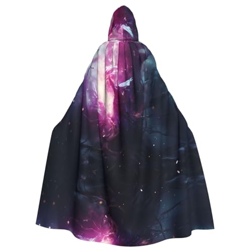Purple Flame Phoenix Patterned Hooded Poncho, Unisex Hooded Poncho For Cosplay Halloween Costume Party Purple Flame Phoenix Patterned Hooded Poncho, Unisex Hooded Poncho For Cosplay Halloween Costume Party von PHAYAH