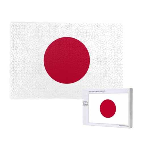 Puzzle mit japanischer Flagge, 1000 Teile, Holzpuzzle für Familie, Freunde, Heimdekoration, Wandkunst, 29,5 x 50 cm Puzzle mit japanischer Flagge, 1000 Teile, Holzpuzzle für Familie, Freunde, Heimdekoration, Wandkunst, 29,5 x 50 cm von PHAYAH