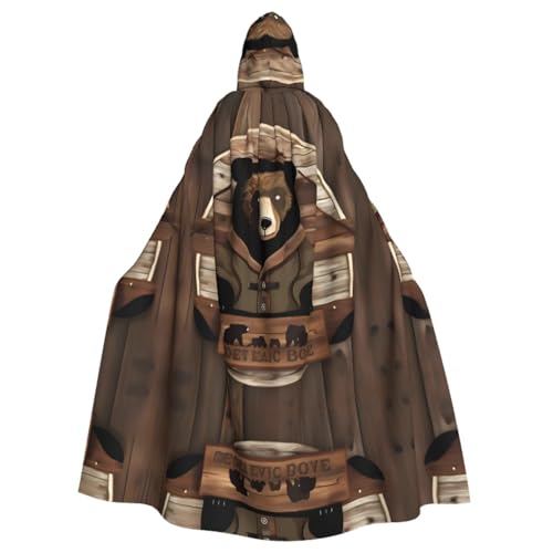 Rustikaler Bären-Poncho mit Kapuze, Unisex, Kapuzenponcho für Cosplay, Halloween, Kostümparty Rustikaler Bären-Poncho mit Kapuze, Unisex, Kapuzenponcho für Cosplay, Halloween, Kostümparty von PHAYAH
