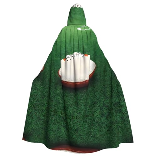 Weißer Rugby-Ball gemusterter Kapuzenponcho, Unisex, Kapuzenponcho für Cosplay, Halloween, Kostümparty Weißer Rugby-Ball gemusterter Kapuzenponcho, Unisex, Kapuzenponcho für Cosplay, Halloween, Kostümparty von PHAYAH