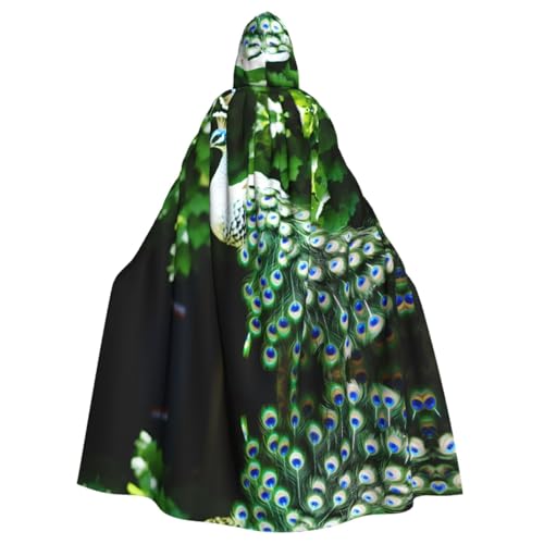 Wunderschöner Pfauen-Poncho mit Kapuze, Unisex, Kapuzenponcho für Cosplay, Halloween, Kostümparty von PHAYAH