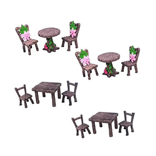 4 Sets Mikro Landschaftstisch Und Stühle Tischdekorationen Spielset Zubehör Tische Und Stühle Miniatur Gartenstatuen Mini Möbelmodellfiguren Mini Tisch Stuhl PHENOFICE 4 Sets Mikro Landschaftstisch Und Stühle Tischdekorationen Spielset Zubehör Tische Und Stühle Miniatur Gartenstatuen Mini Möbelmodellfiguren Mini Tisch Stuhl PHENOFICE von PHENOFICE