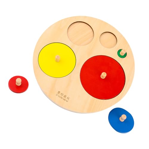 PHENOFICE 1 Satz Mit 6 Geometrieplatten Greifbrett Formpuzzle-Spielzeug Mathe-Spielzeug Frühpädagogisches Spielzeug Kognitives Spielzeug von PHENOFICE