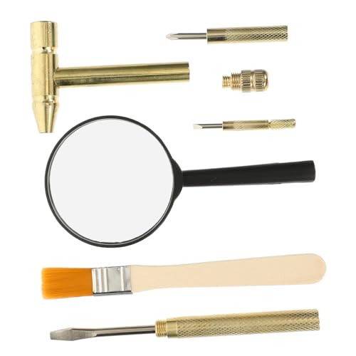 PHENOFICE 1 Satz Archäologisches für Ausgrabungsset für Grabset Autospielzeug kleine bürste hammer Meißelhammer graben ausgraben hölzern Golden PHENOFICE 1 Satz Archäologisches für Ausgrabungsset für Grabset Autospielzeug kleine bürste hammer Meißelhammer graben ausgraben hölzern Golden von PHENOFICE