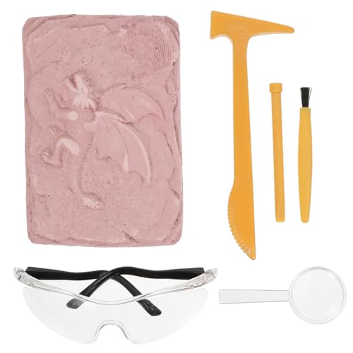 PHENOFICE 1 Satz Dinosaurier-Archäologie- Grabspielzeug für Grabwerkzeug Graben aus ausgraben Dinosaurier Grabspielzeug PVC rot von PHENOFICE