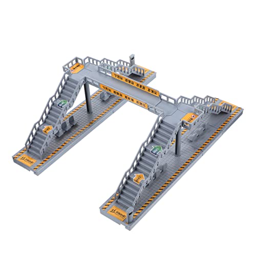 PHENOFICE 1 Satz Fußgängerbrücke Tisch Modell Einer Hängebrücke Fußgängerbrücke- Bahnhofsmodell Sandtischmaterial Miniaturen Gefälschte Fußgängerbrücke Miniatur Bahnhof Plastik von PHENOFICE