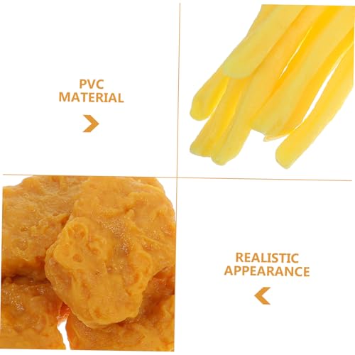 PHENOFICE 1 Satz Künstliches Hähnchen Pommes Frites Modell Realistische Deko für Tisch Teiliges aus Kindersicheren Materialien für Kreative Spielideen und Fotorequisiten PHENOFICE 1 Satz Künstliches Hähnchen Pommes Frites Modell Realistische Deko für Tisch Teiliges aus Kindersicheren Materialien für Kreative Spielideen und Fotorequisiten von PHENOFICE